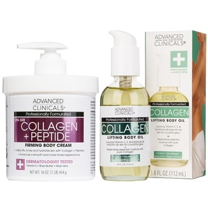 image:imageAdvanced Clinicals Retinol Body Lotion amp Face Moisturizer  Visible Anti Aging Skin Care Retinol Body Cream For Women amp Men Targets Look Of Fine Lines Wrinkles amp Crepe Looking Dry Skin 16 OunceCollagen Peptides Cream  Collagen Body Oil Bundle