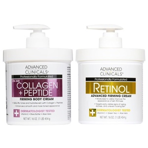 image:imageAdvanced Clinicals Retinol Body Lotion amp Face Moisturizer  Visible Anti Aging Skin Care Retinol Body Cream For Women amp Men Targets Look Of Fine Lines Wrinkles amp Crepe Looking Dry Skin 16 OunceCollagen Peptides Cream  Unscented Retinol Cream Bundle